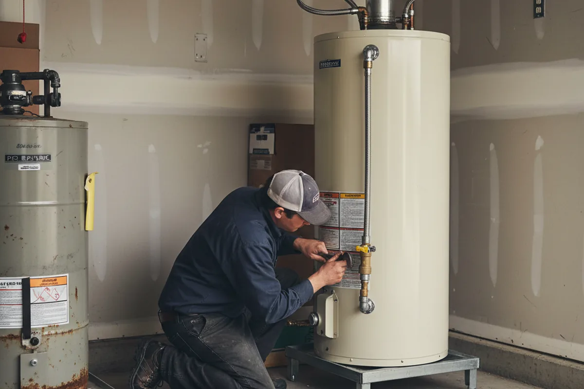 Water heater and shutoff valve replacement in Supply