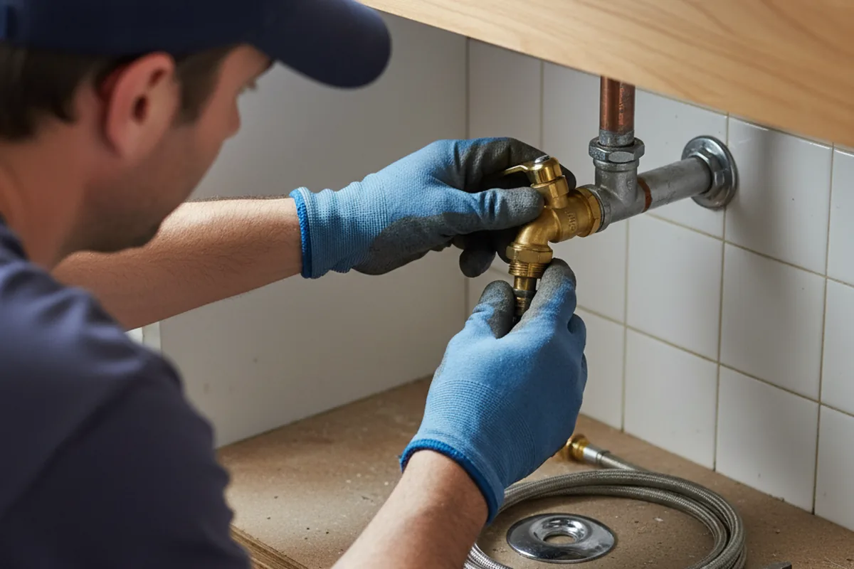 Shutoff valve and fitting work during Emergency Plumbing in Supply